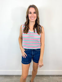 Striped Boxy Knit Tank