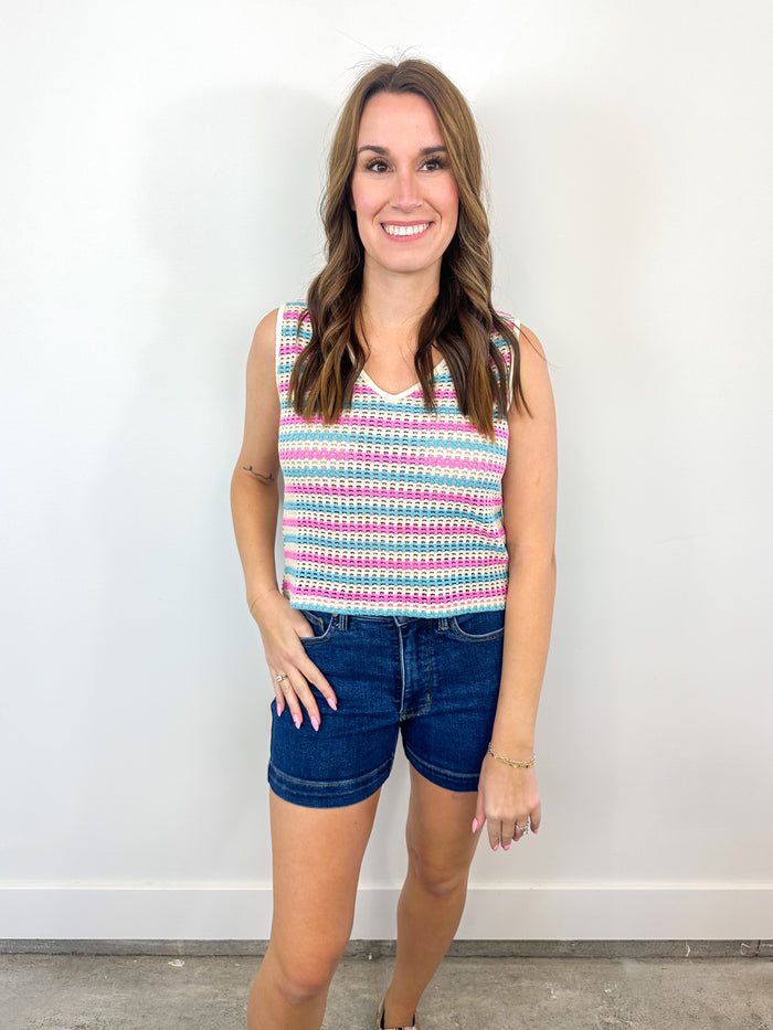 Striped Boxy Knit Tank