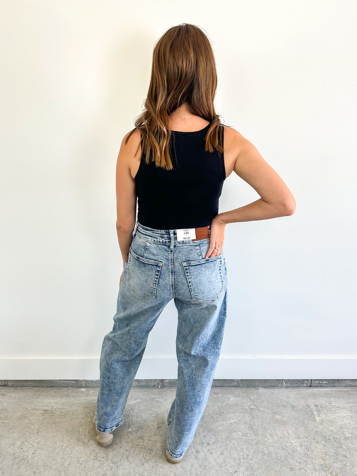 Marlow Double Waistband Barrel Judy Blue Jeans
