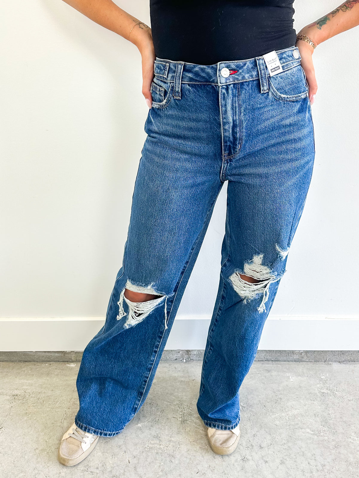 Adjustable Waist Straight Leg Judy Blue Jeans