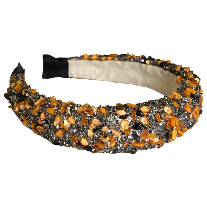 All that Glitters Headband- Black/Orange