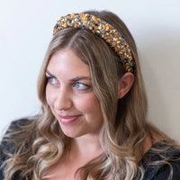 All that Glitters Headband- Black/Orange