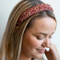 All that Glitters Headband- Maroon