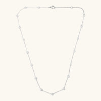 Camille Pearl Necklace Silver