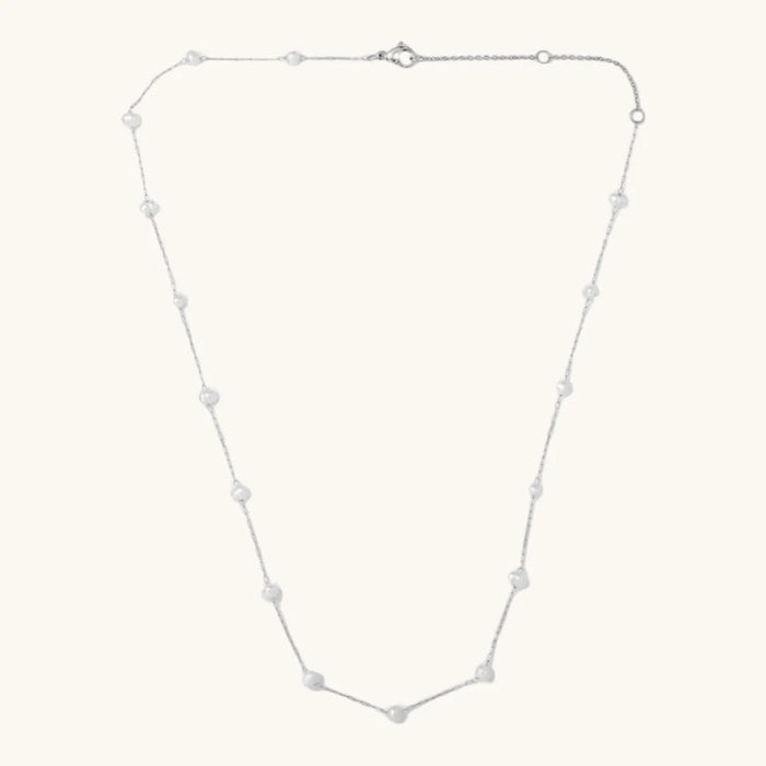 Camille Pearl Necklace Silver