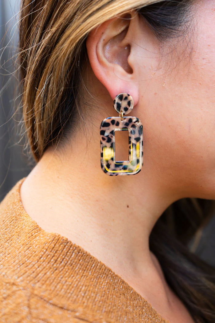 Margot Earrings- Cheetah