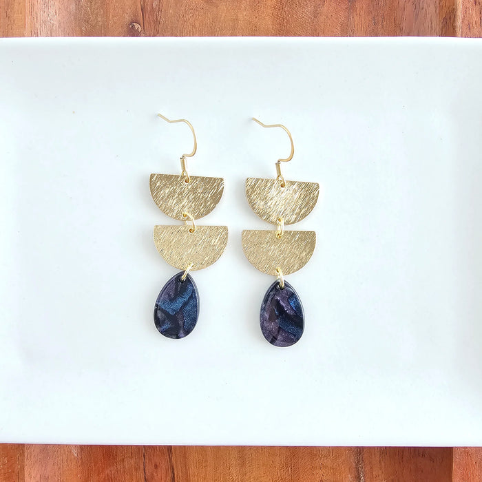 Aria Earrings - Midnight Shimmer