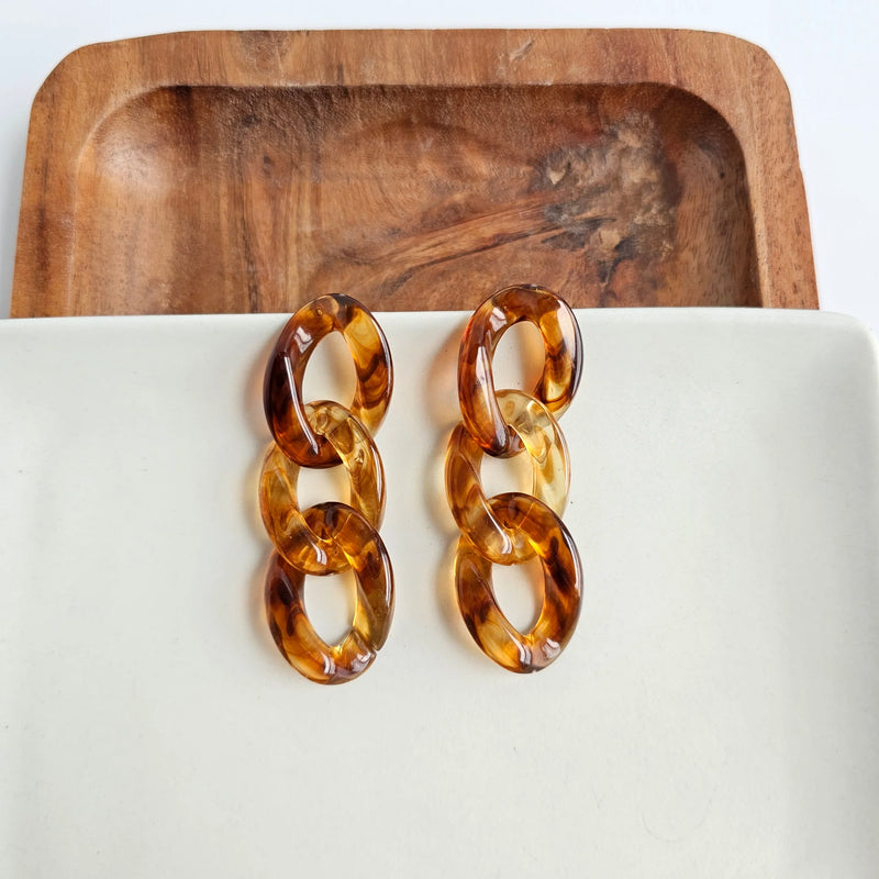 Brooklyn Earrings- Amber