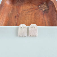 Ghost Studs - Light Pink Shimmer
