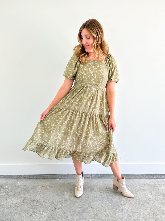 Shades of Green Maxi Dress