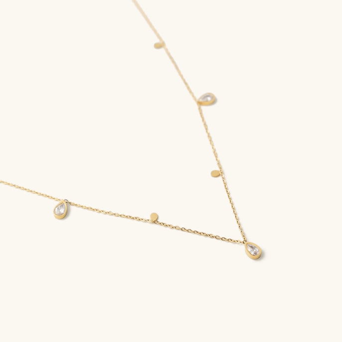 Kate Crystal Teardrop Necklace