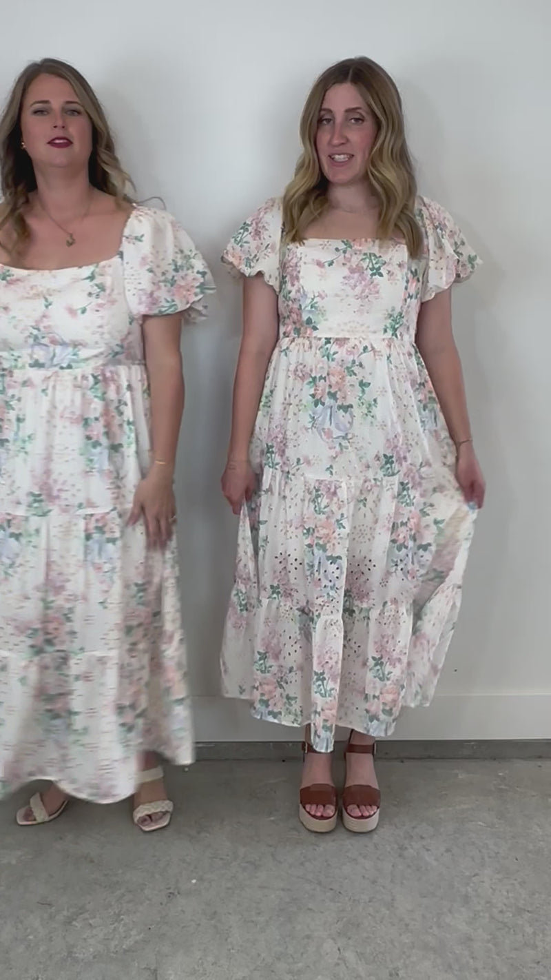 Francesca Cream Eyelet Dress