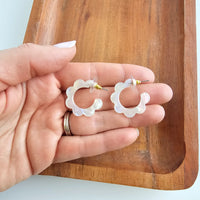 Flora Mini Hoops- Opalite