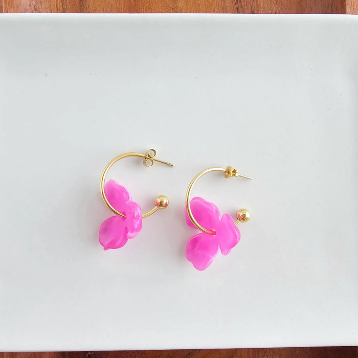 Magnolia Hoops - Hibiscus