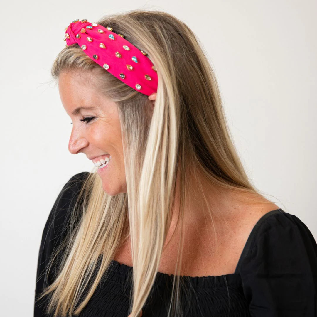 Gem Headband- Hot Pink