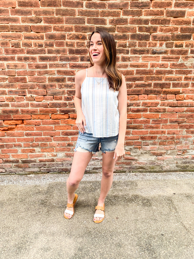 Striped Linen Tank