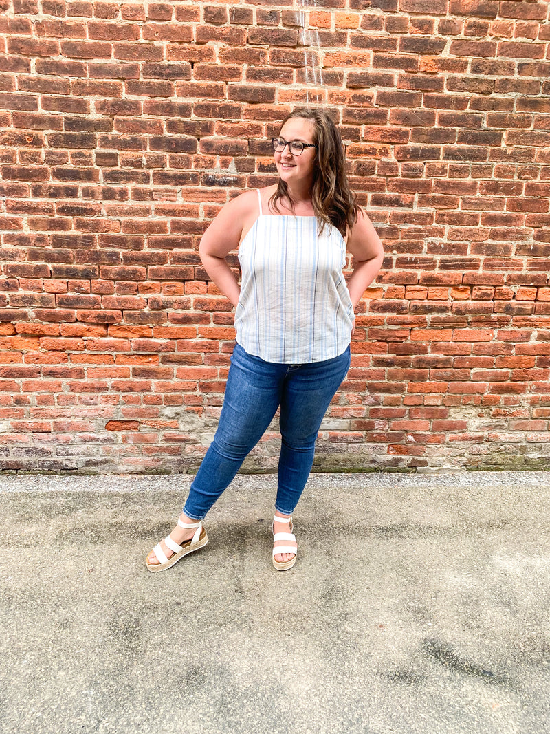 Striped Linen Tank