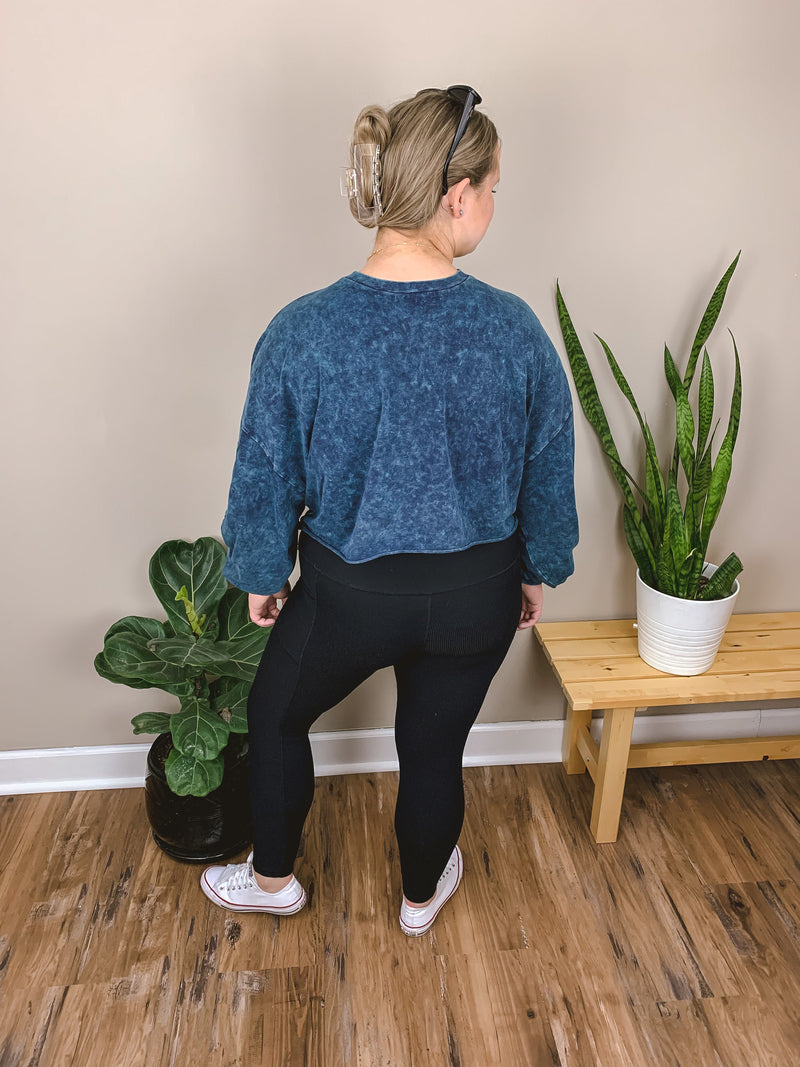 Mineral Washed Crop Top