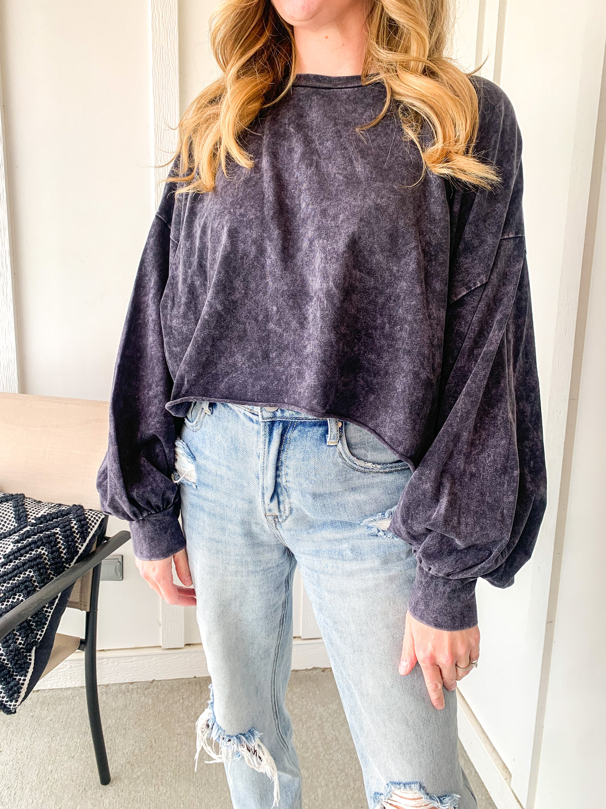 Mineral Washed Crop Top