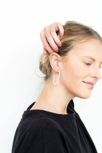 Cameron Hoop Earrings- Gold Flake