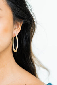 Cameron Hoop Earrings- Natural