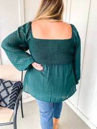 Emerald Baby Doll Top