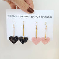 Mina Heart Dangle Earrings