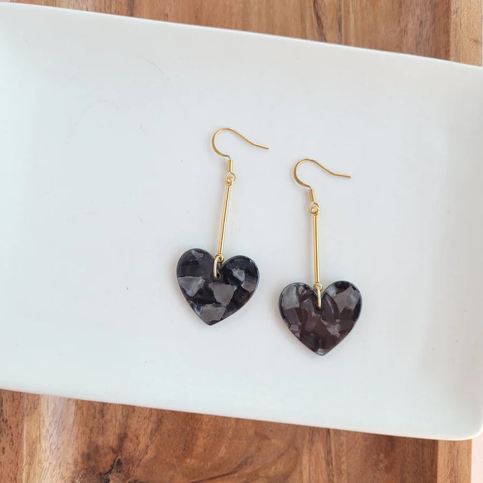 Mina Heart Dangle Earrings