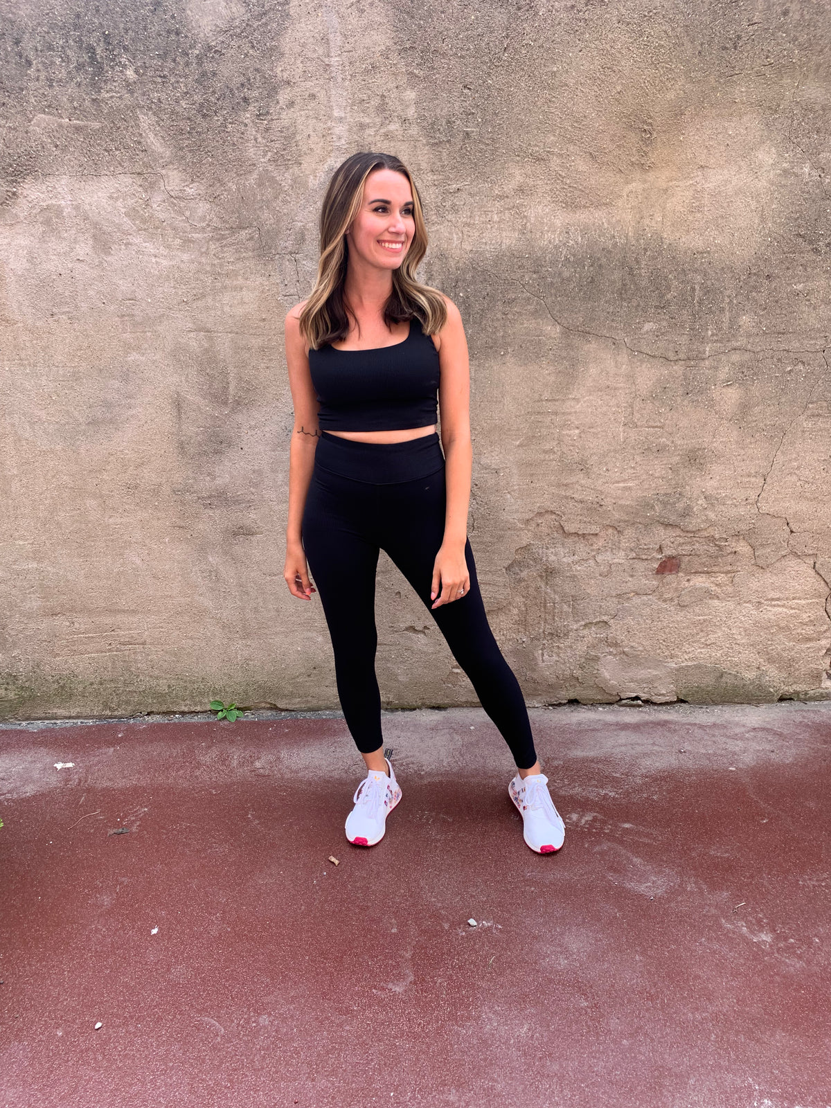 Ribbed yoga pants sales