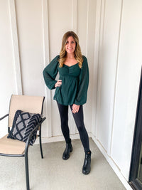 Emerald Baby Doll Top