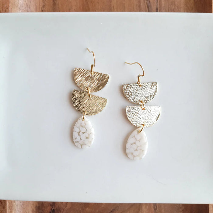 Aria Earrings- Pebble