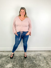 Mauve Ruched Front Top