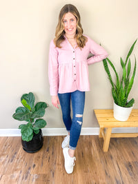 Rose Peplum Shacket