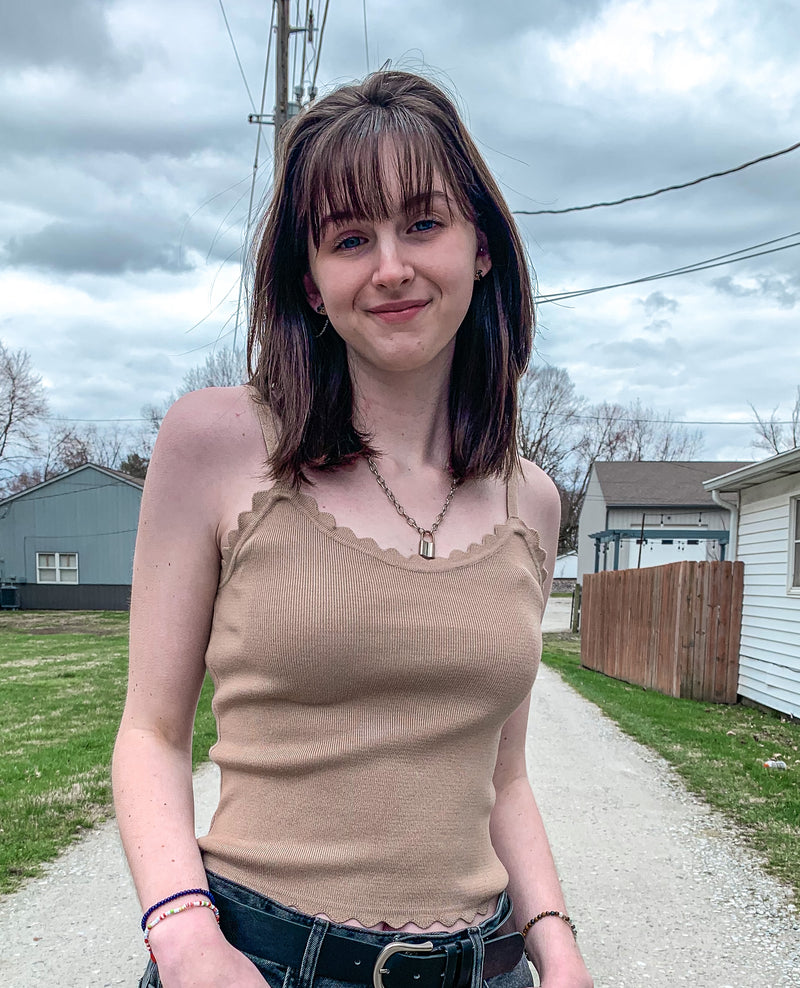 Scalloped Brami Tank