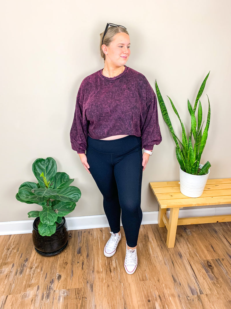 Mineral Washed Crop Top