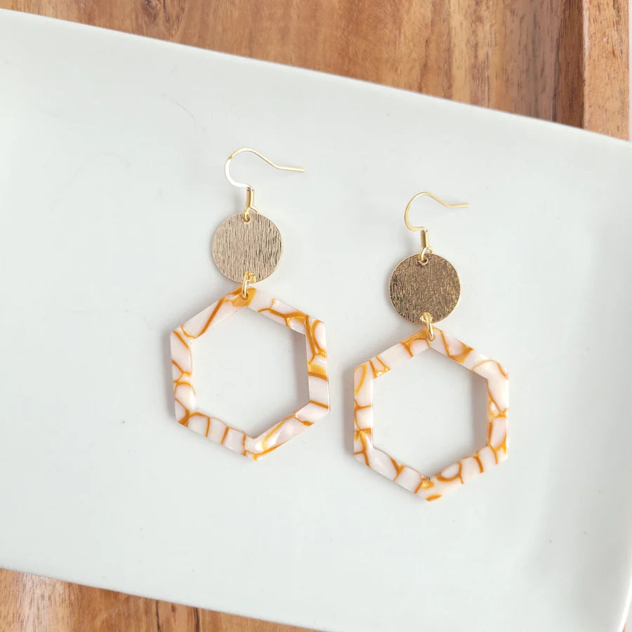 Lennox Earrings - Pumpkin Spice