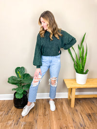 Mineral Washed Crop Top