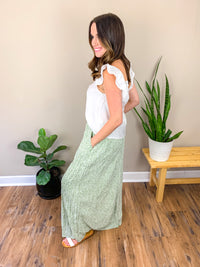 Sage Green Maxi Skirt (2XL ONLY)