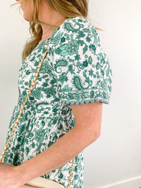 Ready to Grow Green Floral Dress
