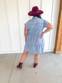 "Grab your boots" Denim Dress