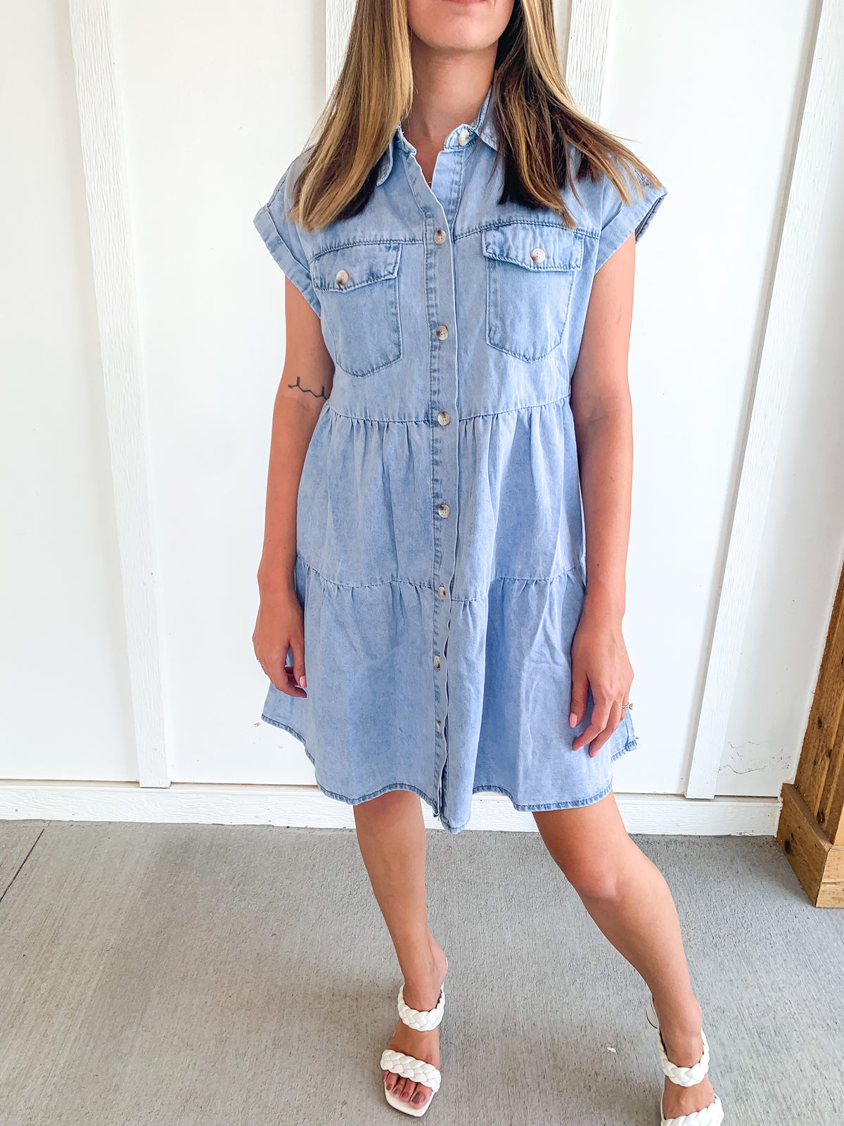 "Grab your boots" Denim Dress