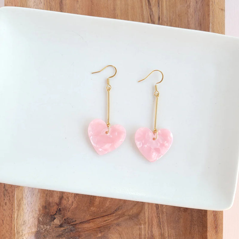 Mina Heart Dangle Earrings